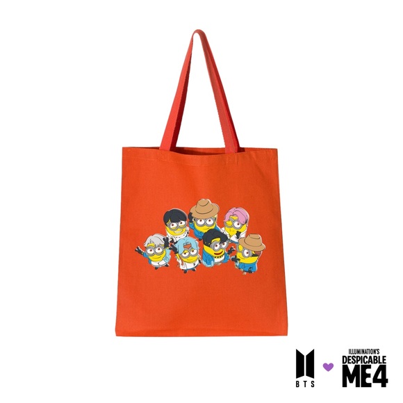 NEW BTS X Despicable Me 4 Canvas Tote Bag - Picture 1 of 4